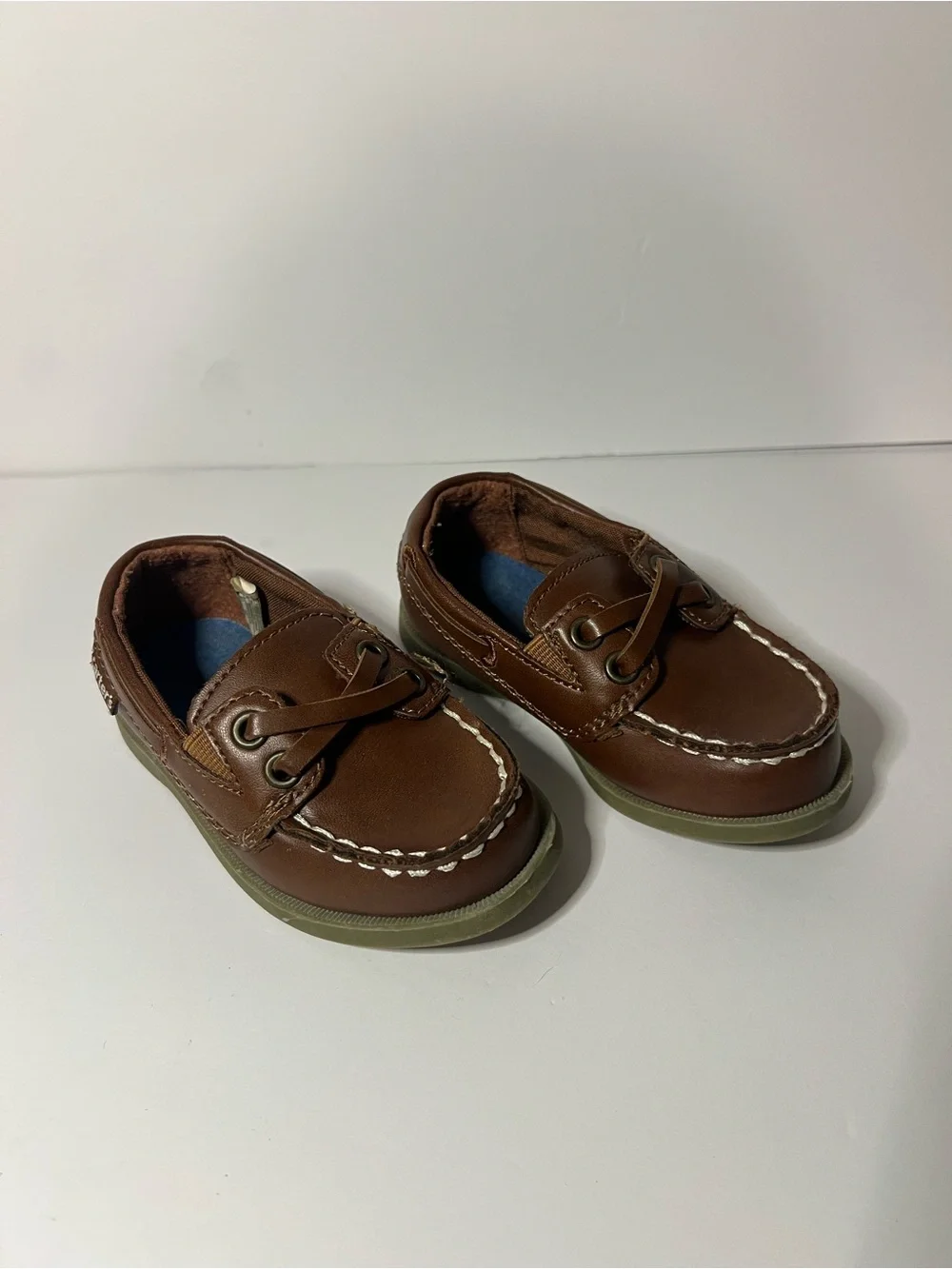 Carter's Brown Leather Kids Boat Moccasins